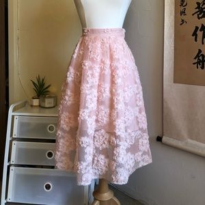 H&M Floral Pink Skirt, Size 6